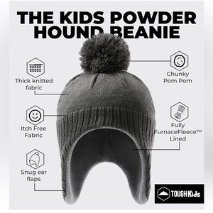 Tough Headwear Boys & Girls Ear Flap Beanie - Fleece Lined Beanie Kids hat